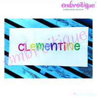 Clementine Set 1 Monogram Font - great for boys & girls - 0.75", 1", 1.5", 2", 3"