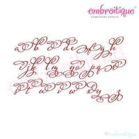 Eleanor Set 3 Lower case alternates - Small - Calligraphy Script Machine Embroidery Monogram Alphabet Font - Embroitique - BX Files included