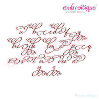 Eleanor Set 3 Lower case alternates - Small - Calligraphy Script Machine Embroidery Monogram Alphabet Font - Embroitique - BX Files included