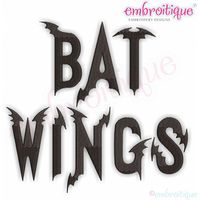 Bat Wing Halloween Font-1", 2", 3", 4", 5"  A-Z, 0-9