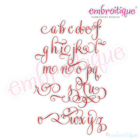 Beatrice Monogram Set 4 - Medium - Upright Calligraphy Script Alphabet for Machine Embroidery
