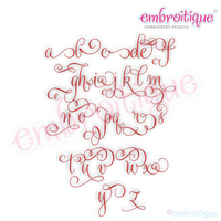 Beatrice Monogram Set 4 - Medium - Upright Calligraphy Script Alphabet for Machine Embroidery