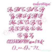 Bridget Super Set (sets 1, 2 & 3) - Small - Beautiful Calligraphy Swash Interchangeable Machine Embroidery Alphabet font - BX files included