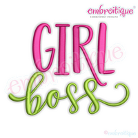 Girl Boss - Female Empowerment -  Machine Embroidery File