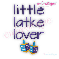 Little Latke Lover with Dreidel Hebrew Funny My First Hanukkah Chanukah Festival of Lights