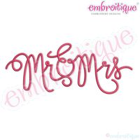Mr. & Mrs. in Script Font