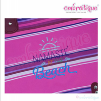 Namaste At The Beach - Funny Summer Spring Break Yoga - Machine Embroidery Design
