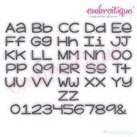 Romeo Monogram Font - Complete Alphabet & Numbers - Machine Embroidery File
