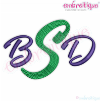 Sanders Exclusive Brush Script Monogram Font - italics, sophisticated, boy, girl -  Embroitique Machine Embroidery Design