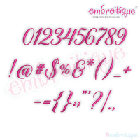 Victoria - Large  Fancy Calligraphy Script Monogram Alphabet for Machine Embroidery, 3 image