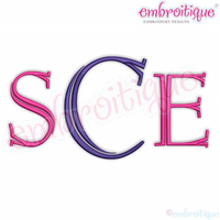 Carson Engraved Monogram Font for Machine Embroidery- Embroitique