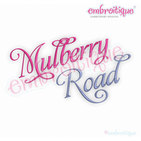 Mulberry Road Set 1 - Alphabet & Numbers Font - Italic Script -  0.75", 1", 1.5", 2", 2.5", 3"