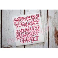 Eleanor Set 1 - Small - Calligraphy Script Machine Embroidery Monogram Alphabet Font - Embroitique - BX Files included