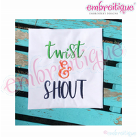 Twist & Shout Monogram Font - cute font for boys & girls - Embroitique Digital Embroidery Design - . 0.75", 1", 1.45", 2", 2.5", 3"