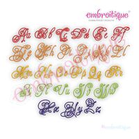 Featherly Monogram Set -Small Sizes -  Script Italics Font, 3 image