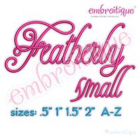 Featherly Monogram Set -Small Sizes -  Script Italics Font
