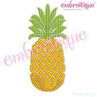 Pineapple Welcome Home Decor Fill Stitch Machine Embroidery Digital Pattern File  Embroitique