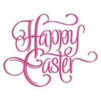 Happy Easter in Script Font