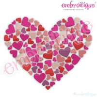 Heart of Hearts Fill Stitch Design
