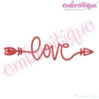 Love in Script with Arrow - Valentines, Wedding
