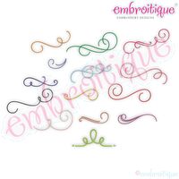 Mix It Up Curly Calligraphy Accents Flourishes - Full Set
