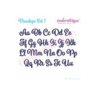 Penelope Super Set - Exclusive Calligraphy Script Monogram Alphabet Font for Machine Embroidery, 5 image