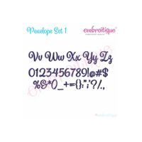 Penelope Super Set - Exclusive Calligraphy Script Monogram Alphabet Font for Machine Embroidery, 2 image