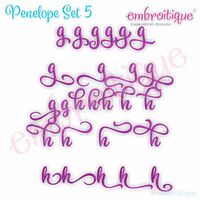 Penelope Super Set - Exclusive Calligraphy Script Monogram Alphabet Font for Machine Embroidery, 12 image