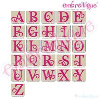 Sandi Monogram Font - Curly Classic Upright- MEDIUM, 3 image