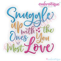 Snuggle up with the ones you most love Family Digital Machine Embroidery Design