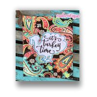 It's Turkey Time - Raw Edge Applique Thanksgiving -  Embroitque Machine Embroidery Design