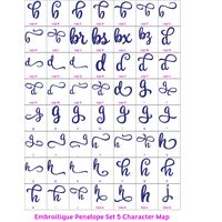 Penelope Set 5 - Calligraphy Script alternate lowercase letters b-k, 6 image