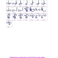 Penelope Set 5 - Calligraphy Script alternate lowercase letters b-k, 5 image