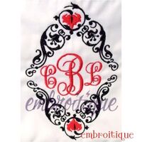Diamond Decadence Monogram Font Frame