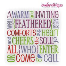 A Warm and Inviting Well Feathered Nest Comforts the Heart and Cheers the Soul Home Decor Word Block
