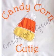 Candy Corn Cutie Applique Halloween Embroidery Design