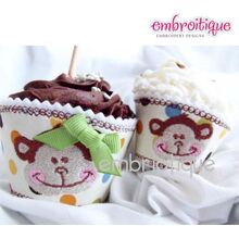 Cupcake Wrapper and Topper Set - Monkey
