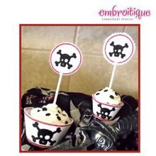 Cupcake Wrapper and Topper Set - Pirate Boy
