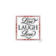 Framed "Live, Laugh, Love" Home Decor Embroidery Design