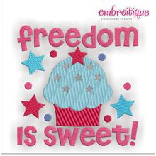 Freedom is Sweet Cupcake 4th of July
