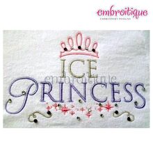 Ice Princess Embroidery Design