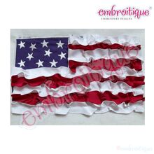 ITH Shabby Sweet Ruched 4th of July Flag