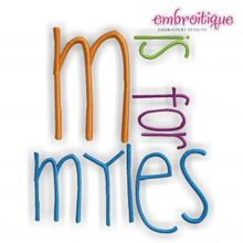 Myles Monogram Font Set - Perfect for boys and girls