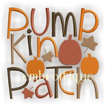 Pumpkin Patch Fall Word Block