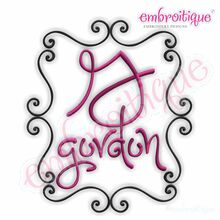 Gordon Monogram Font Frame