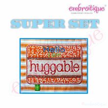 Hello I am Sticker Badge Applique Super Set - Huggable, Daddy's Girl, Smoochable, a miracle