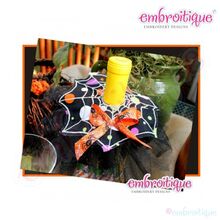 ITH Wine Bottle Spider Web Accent - Halloween - Perfect Hostess Gift