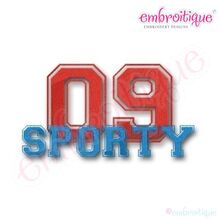 Sporty Letters and Numbers Monogram Set