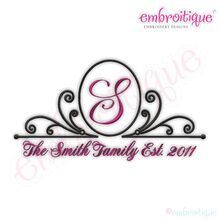 Vintage Oval Monogram Font Frame