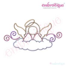 Angel with Curls 3 Embroidery Design